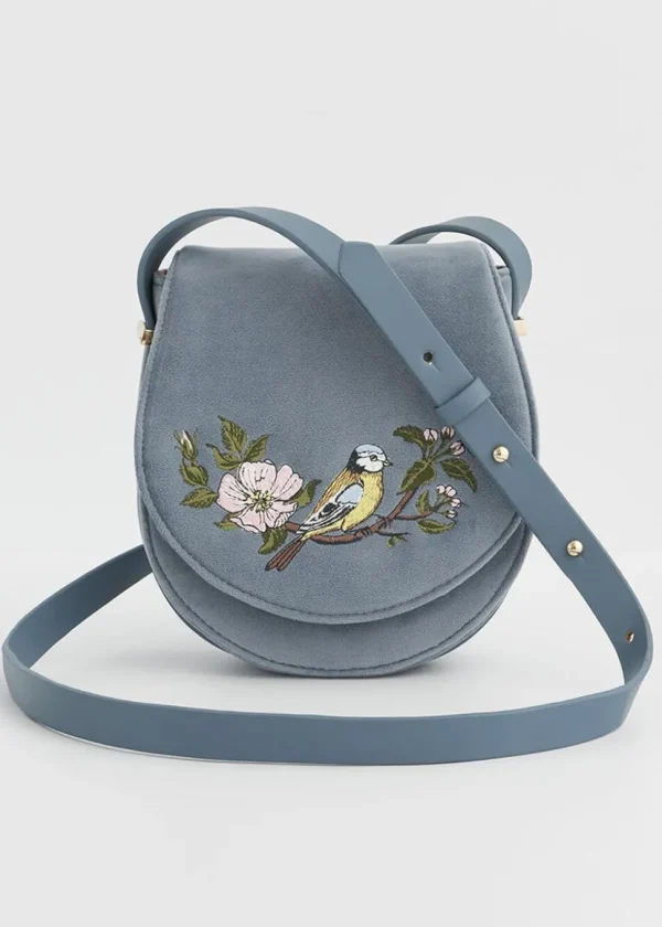Fable England Blue Tit Saddle Bag Blue