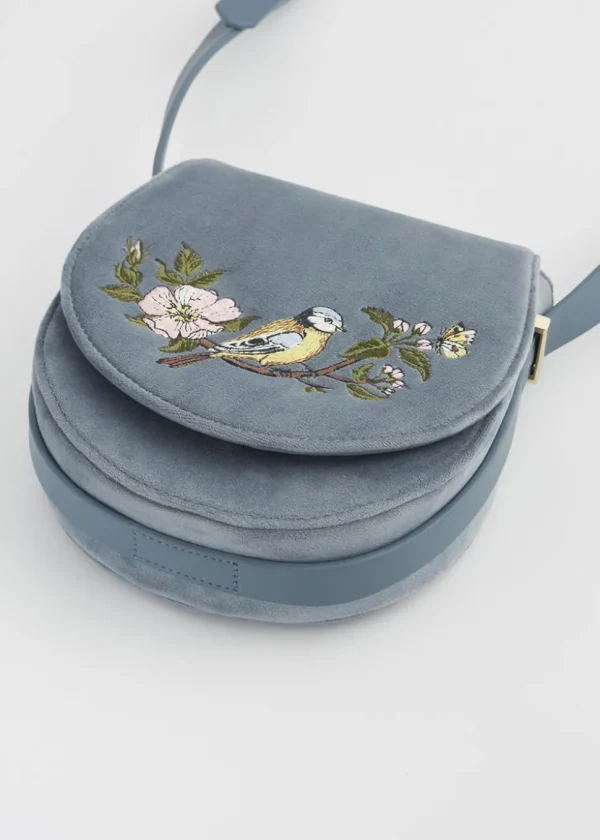 Fable England Blue Tit Saddle Bag Blue