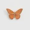 Fable England Butterfly Brooch Orange