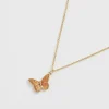 Fable England Butterfly Necklace Orange