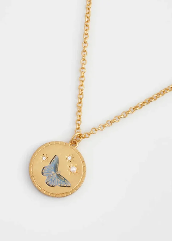 Fable England Butterfly Spirit Guide Necklace Gold