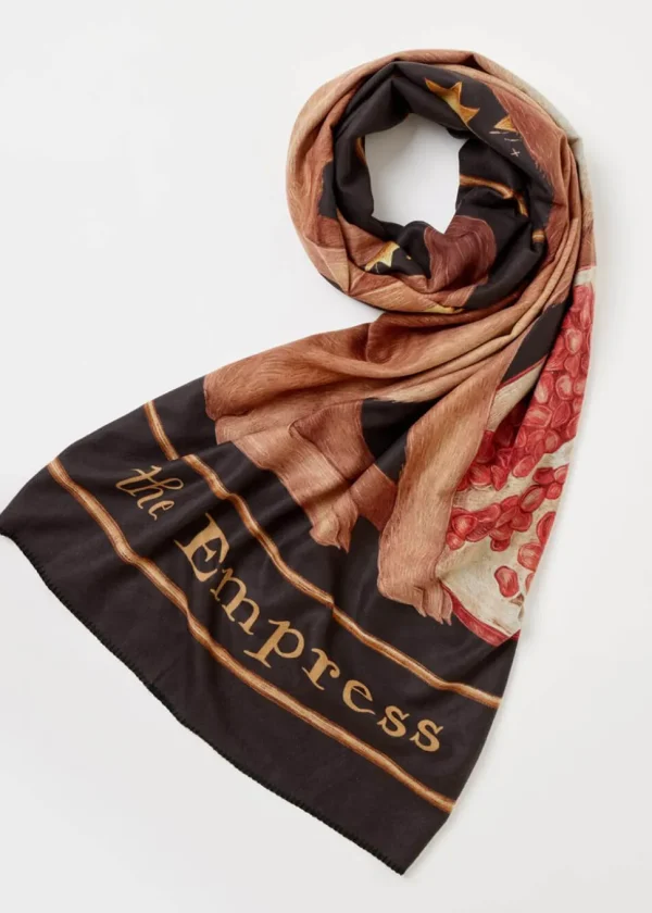Fable England Celestial Empress Hare Blanket Scarf Black
