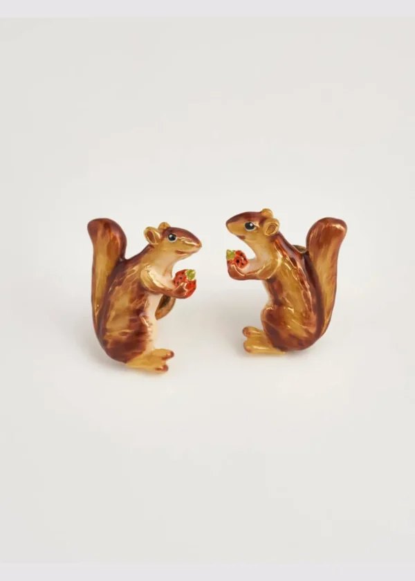 Fable England Cheeky Squirrel Earring Brown