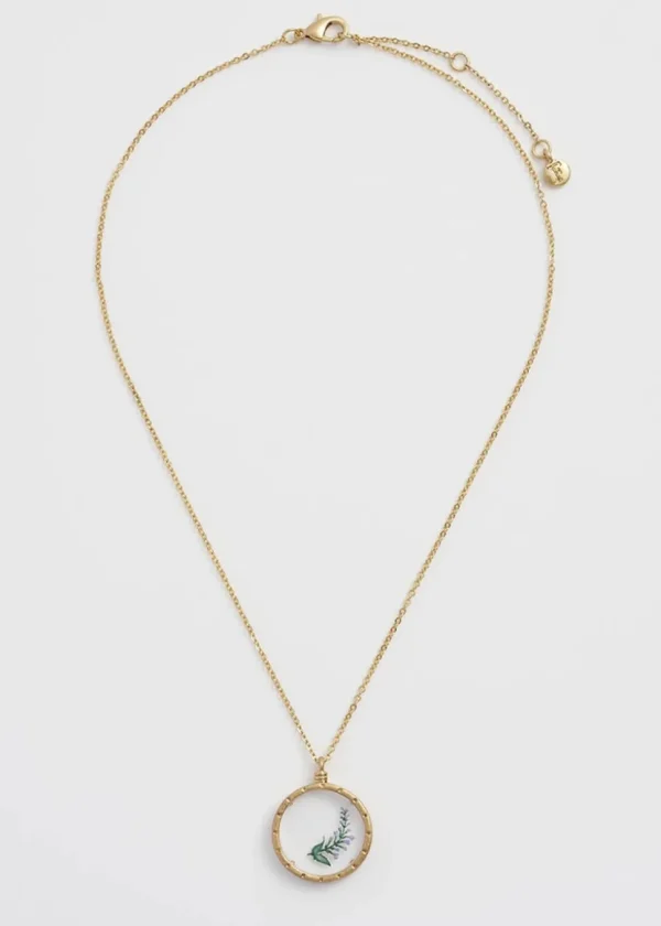 Fable England Lavender Monocle Necklace