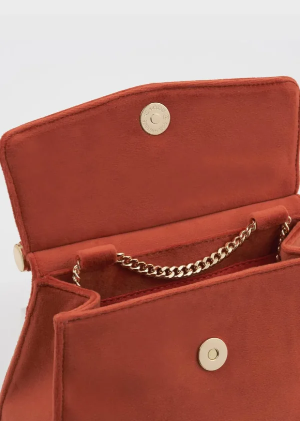 Fable England Lovebirds Velvet Saddle Bag Rust