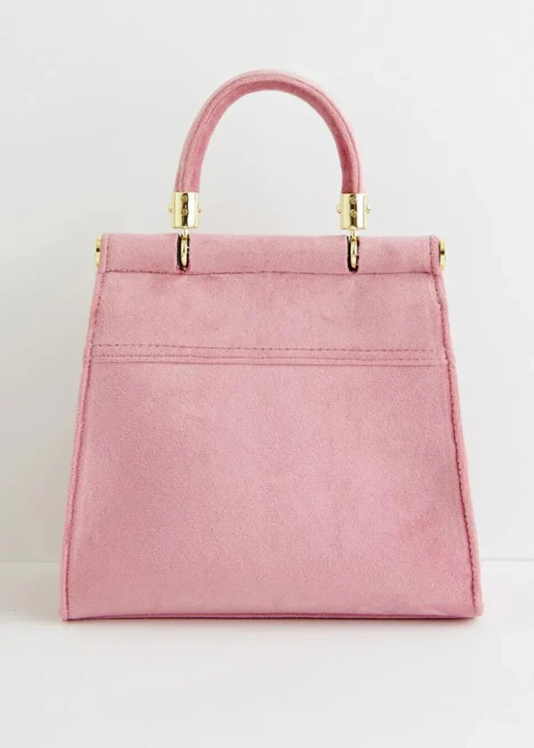 Fable England Morning Song Bird Velvet Bag Pink