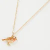 Fable England Robin Bird Enamel Necklace