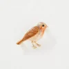 Fable England Robin Bird Enamel Brooch