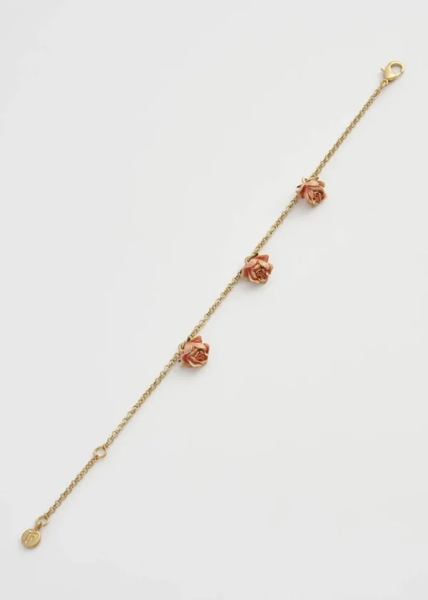 Fable England Rose Bud Bracelet Pink