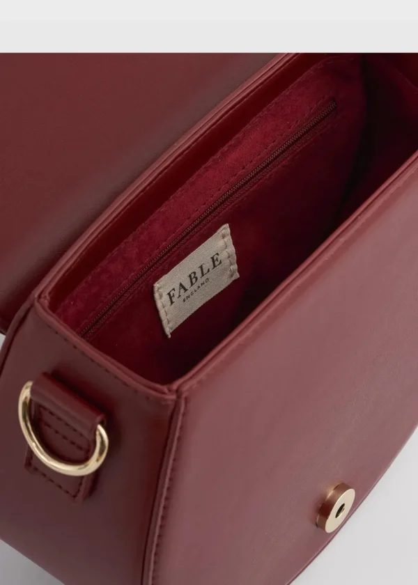 Fable England Running Bunny Saddle Bag Burgundy