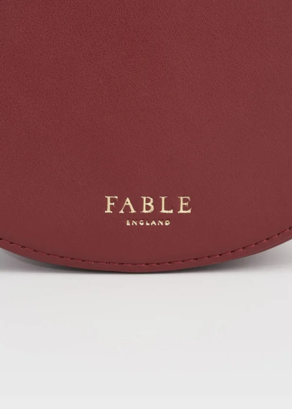 Fable England Running Bunny Saddle Bag Burgundy