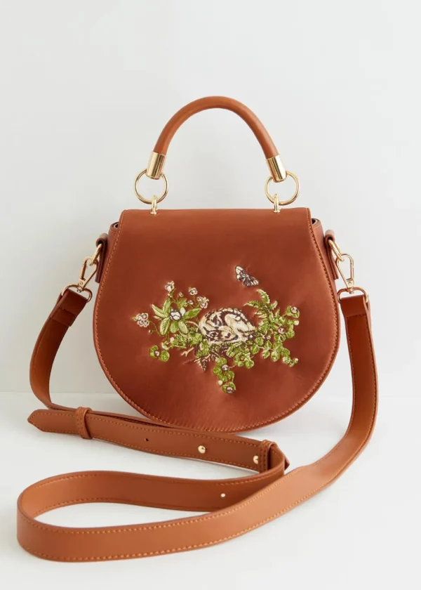 Fable England Sleepy Fawn Saddle Bag Brown