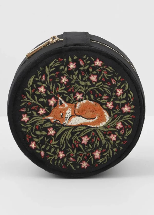 Fable England Sleepy Fox Jewellerybox Black