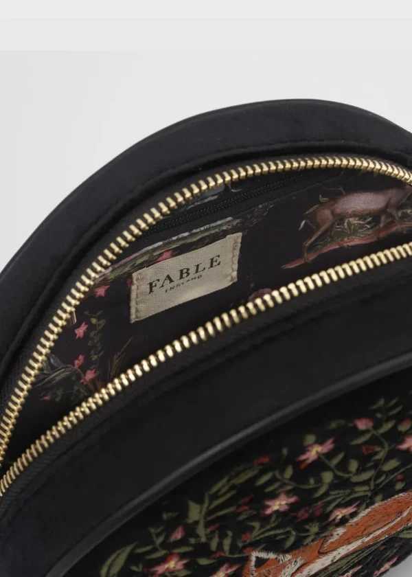 Fable England Sleepy Fox Shoulderbag Black