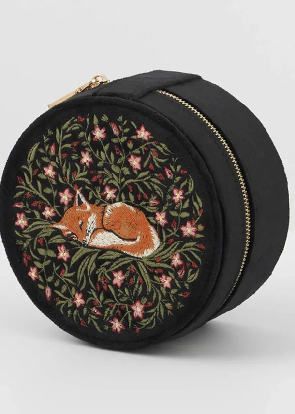 Fable England Sleepy Fox Jewellerybox Black