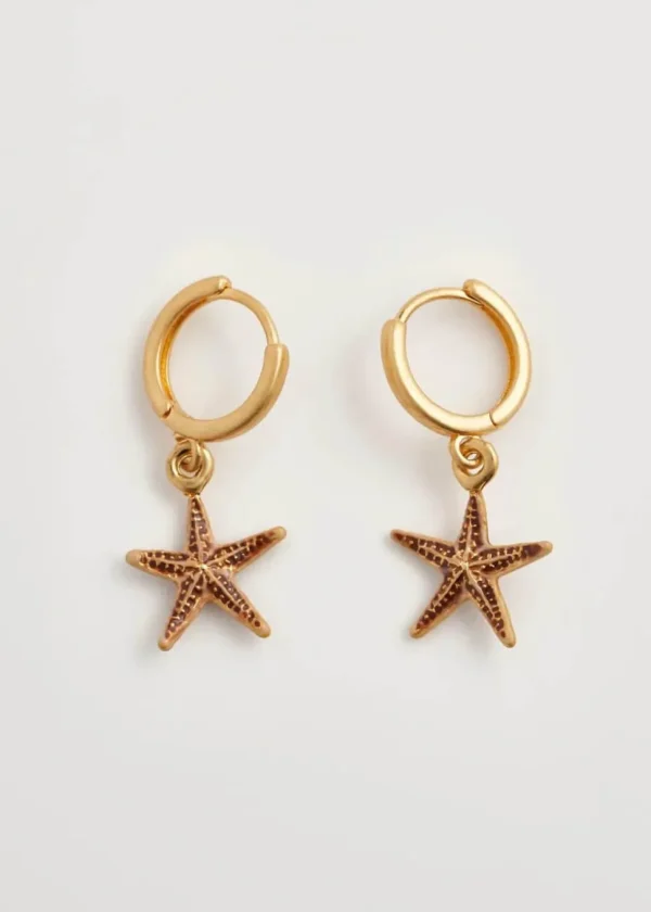 Fable England Starfish Huggie Hoops Earrings