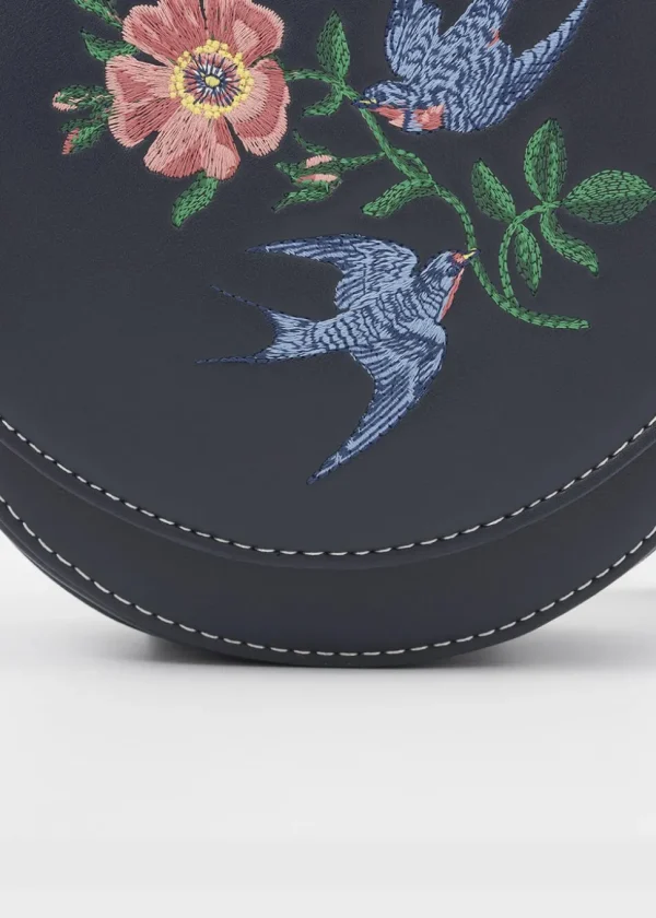 Fable England Swooping Swallows Saddle Bag Navy