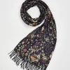 Fable England Wolf Garden Scarf Navy