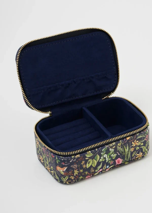 Fable England Wolf Garden Jewelry Box Navy