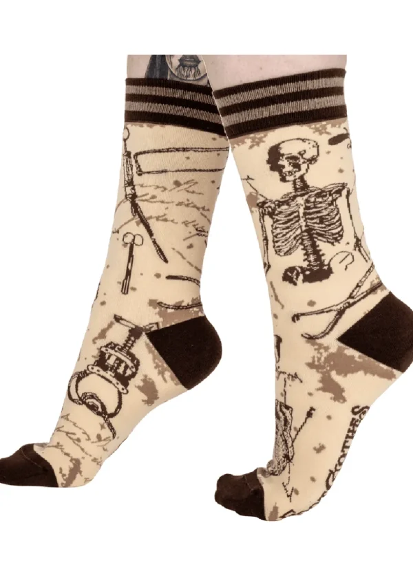 FootClothes Antique Medical Socks Beige