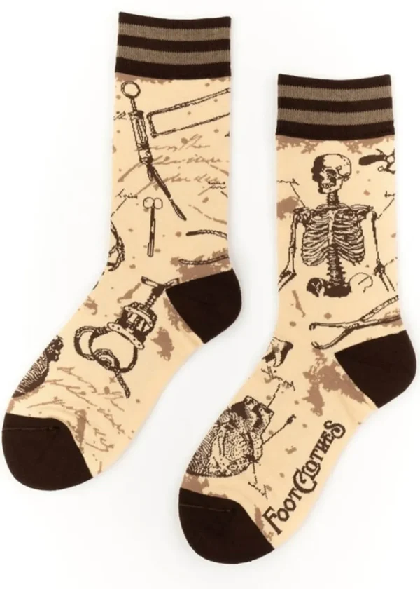 FootClothes Antique Medical Socks Beige