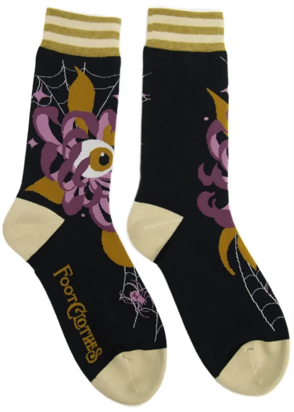FootClothes Arachnid's Bloom Socks Black