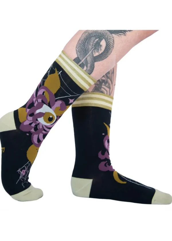 FootClothes Arachnid's Bloom Socks Black