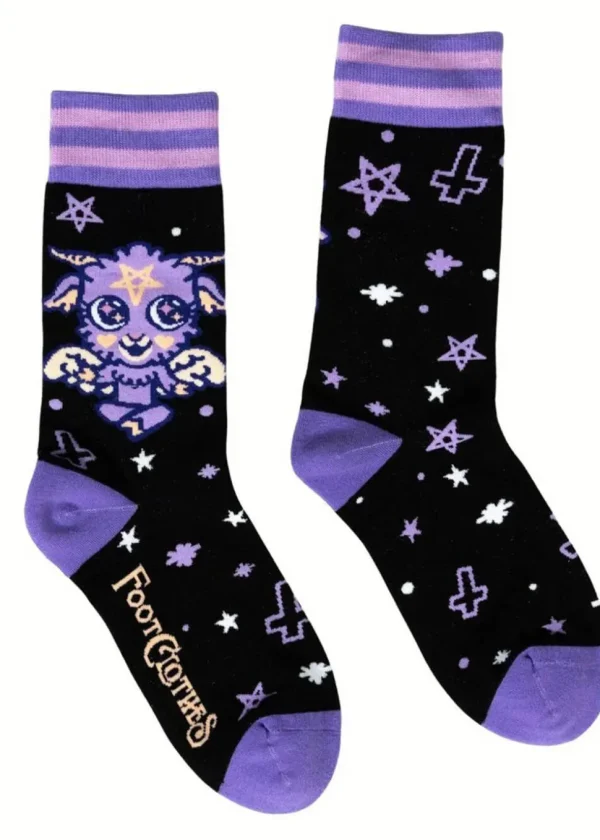 FootClothes Baby Baphomet Socks Black