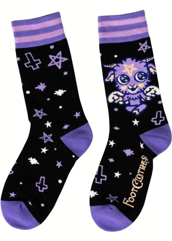 FootClothes Baby Baphomet Socks Black