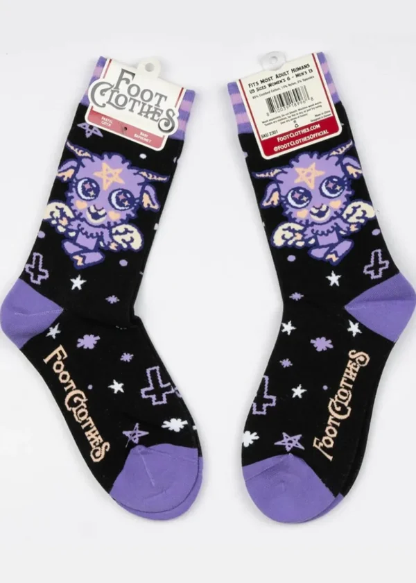 FootClothes Baby Baphomet Socks Black