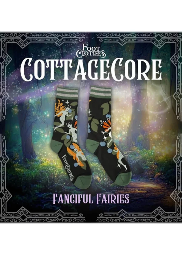 FootClothes Fanciful Fairies Socks Green