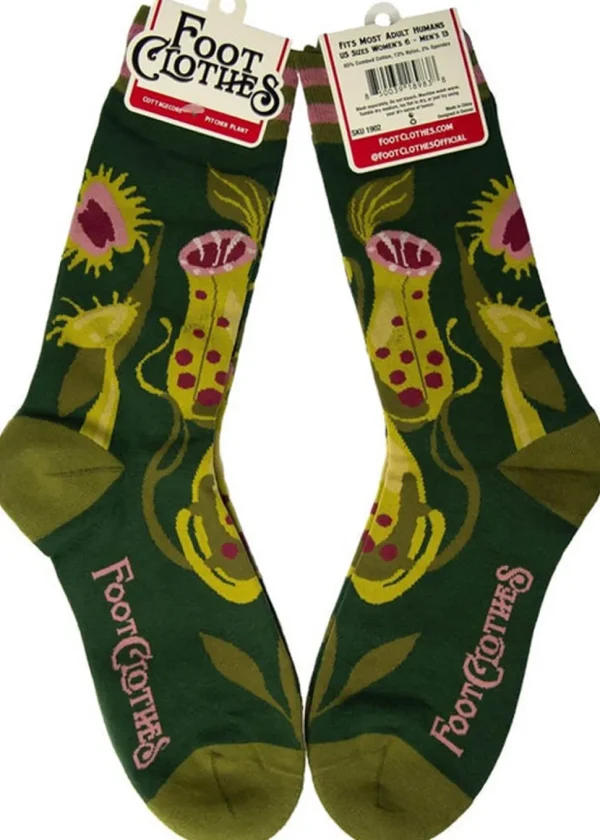 FootClothes Pitcher Plant Socks Green