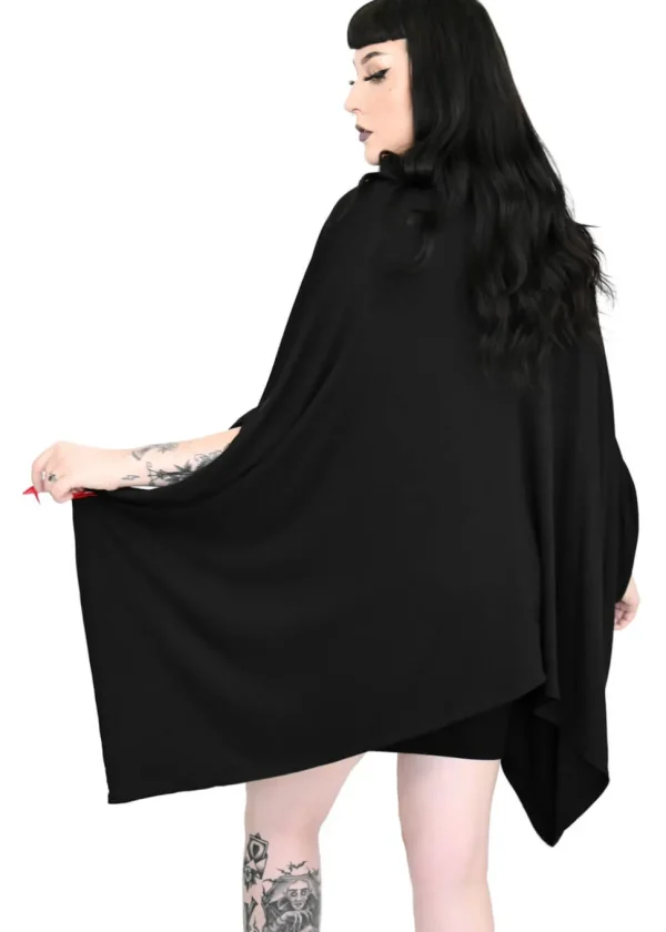 Foxblood Batty Oversized Cardigan Black