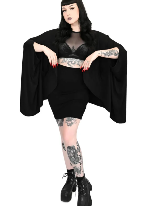 Foxblood Batty Oversized Cardigan Black