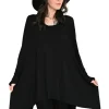 Foxblood Long Flowing Thumbholes Top Black