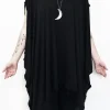 Foxblood Rhiannon Flowing Oversized Tunic Top Black