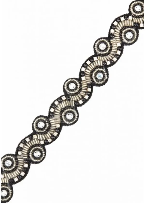 Gatsbylady Eliza 20's Flapper Headband Black Silver