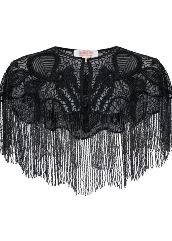 Gatsbylady Suzi 20's Flapper Cape Black