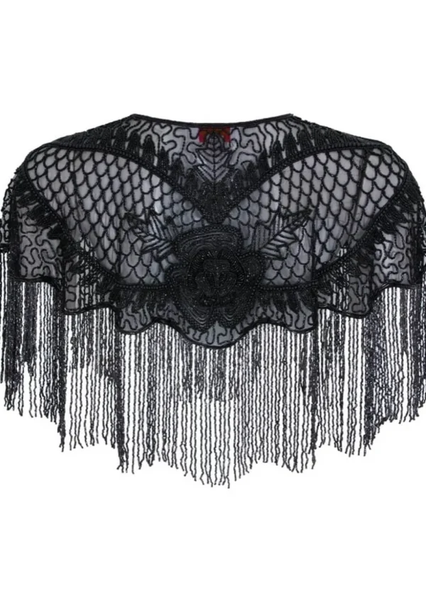 Gatsbylady Suzi 20's Flapper Cape Black