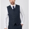 Gibson London Alex Falcon Check Gilet Teal