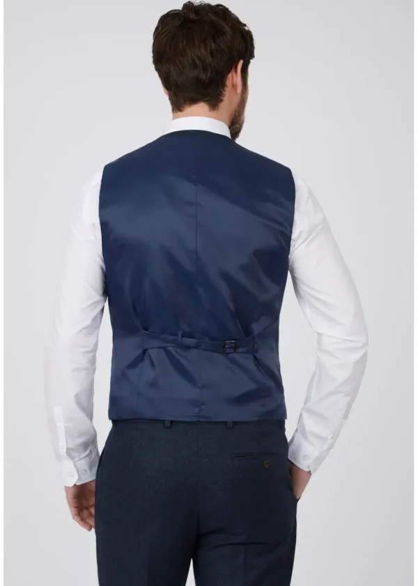 Gibson London Alex Falcon Check Gilet Teal