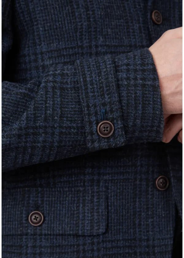 Gibson London Gerard Grouse Check Suit Jacket Navy Black