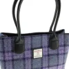 Glen Appin of Schotland Cassley Harris Tartan Tweed Bag Purple