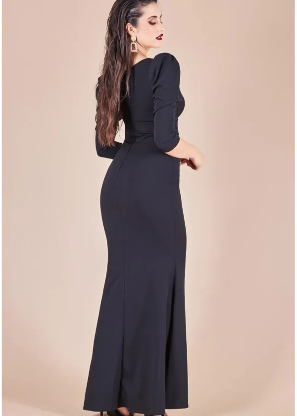 Goddiva Claudia Maxi Dress Black