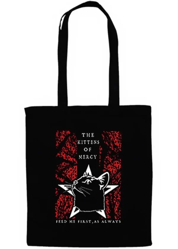 Gothicat The Kittens Of Mercy Feed Me First, As Always Tote Bag Black