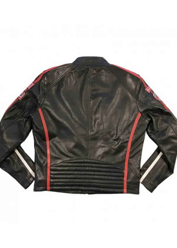 Grand Prix Mens Warson Daytona Leather Race Jacket Black