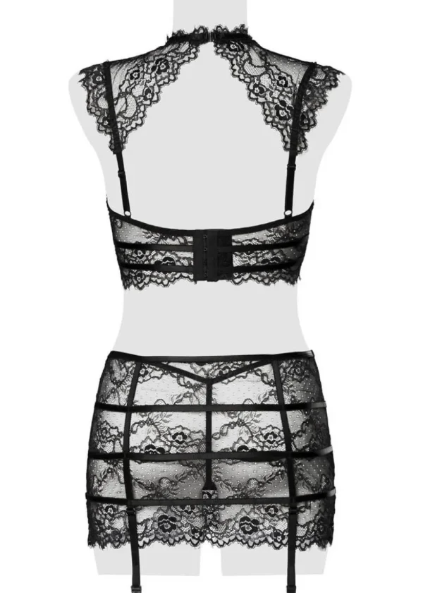 Gray Velvet Lizzy Lace Set Black