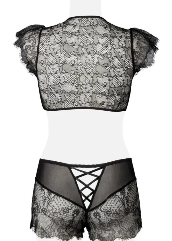 Gray Velvet Sophie Lace Set Black