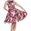 Hearts & Roses Betty Vintage Rose 50's Swing Dress Cream