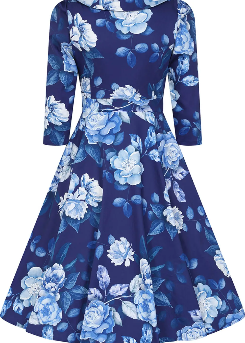 hearts__roses_dafney_flor_6.webp Hearts & Roses Dafney Floral 50's Swing Dress Blue